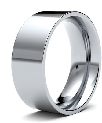 James Moore Wedding Rings | 18ct White Gold | 8mm | Medium | Flat Court | AG_8GME-18W