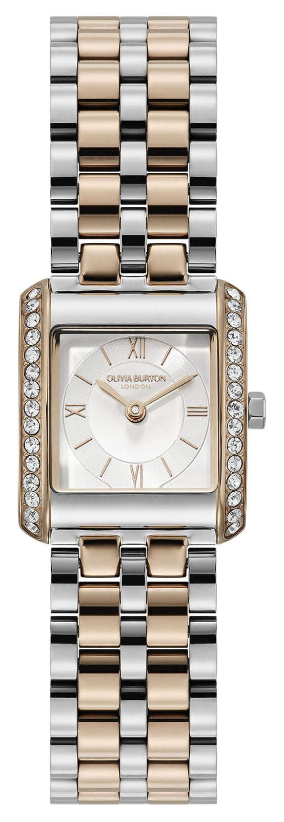 Olivia Burton Cadran blanc Berkley 21mm / Bracelet en acier montre