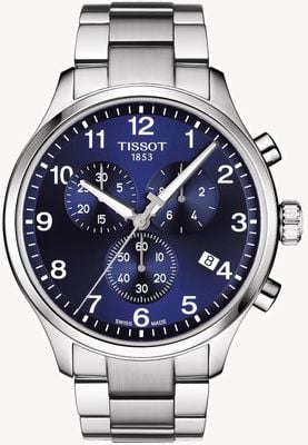 Tissot Bracelet homme chrono xl classique cadran bleu en acier inoxydable T1166171104701