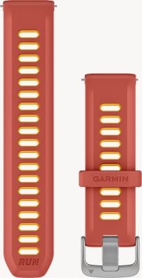 Garmin Quick Release Band (20mm) Red-Pink & Mango Silicone / Silver Hardware - Strap Only 010-11251-B9