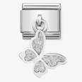 Nomination Classic Butterfly Pink Glitter Sterling Silver Charm 331805/03