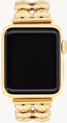 Coach Apple Watch-bandje (38/40/41 mm) goudkleurig PVD-hartvormig roestvrijstalen armbandje 14700336