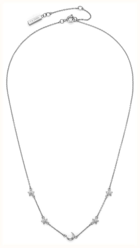 Olivia Burton Celestial Mini North Star and Moon Silver Tone Necklace 24100620 - vista alternativa 2