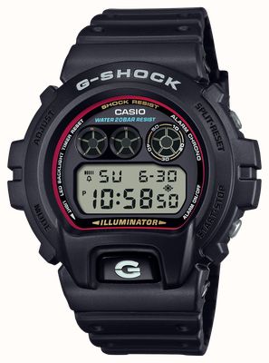 Casio G-Shock 6900 Serie Illuminator (50 mm), schwarzes Zifferblatt / schwarzes Resinarmband DW-6900RL-1ER