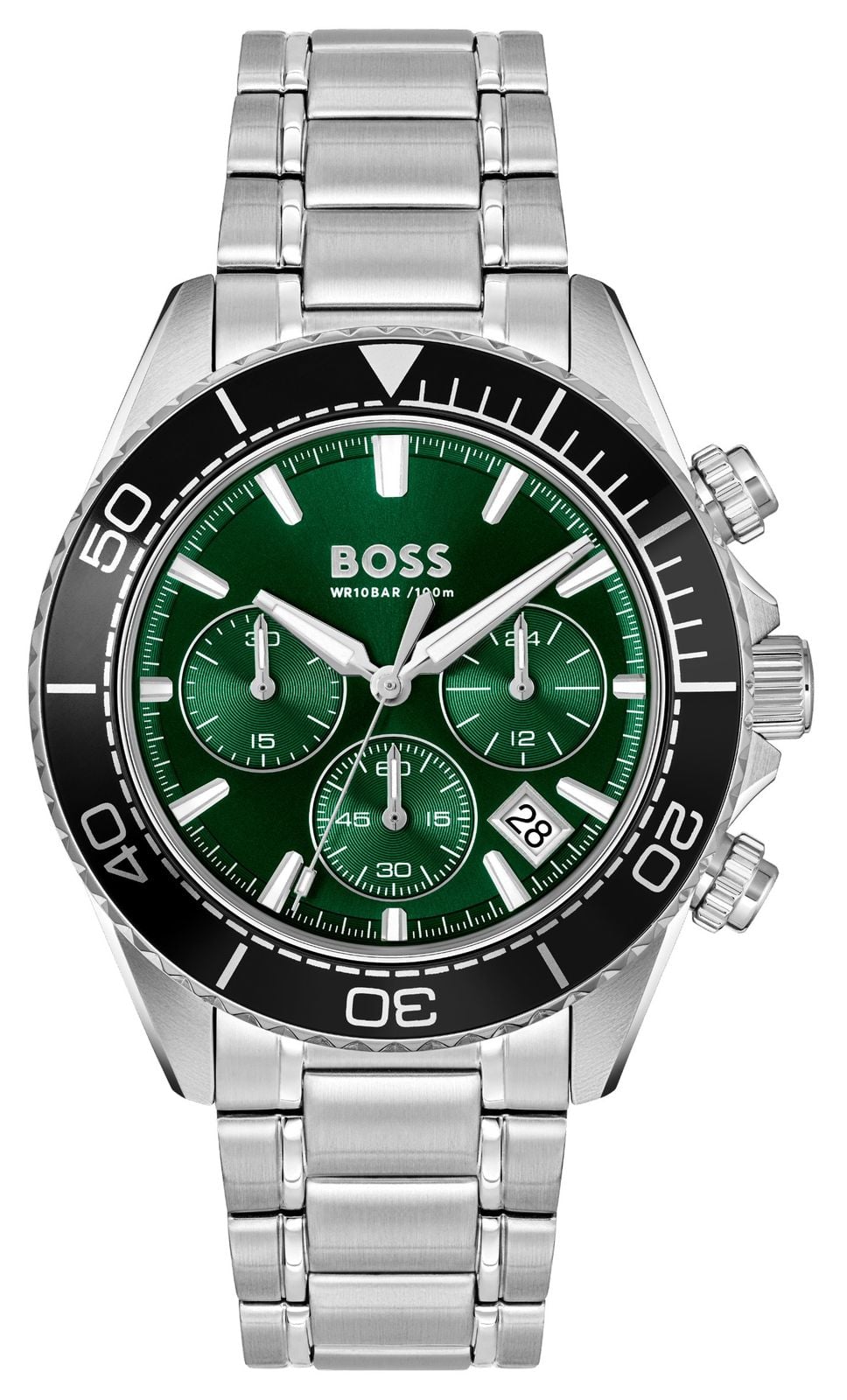 BOSS Chronographe Ã  quartz Sealiner (44 mm), cadran vert / montre