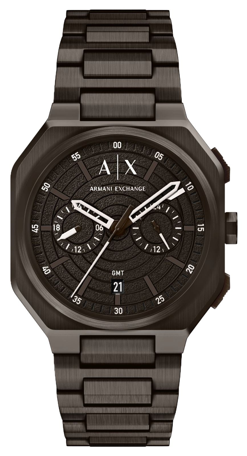 Armani Exchange Bass Dual-Time Brown Stainless Steel Watch (Ax1479) in Multi