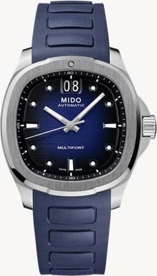 MIDO Multifort TV Big Date Automatico (40mm) quadrante blu sfumato / cinturino in gomma blu M0495261704100
