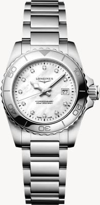 LONGINES HydroConquest Quartz Diamond (30mm) Mother-of-Pearl Dial / Stainless Steel Bracelet L33694876
