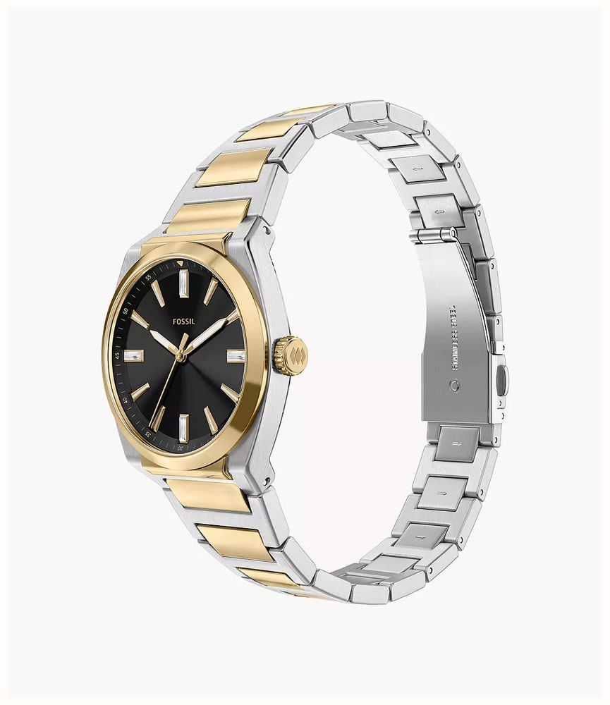 Fossil Everett 27 mm Three-Hand Two-Tone Stainless Steel Fossil Watch ES5495 - альтернативный вид 4