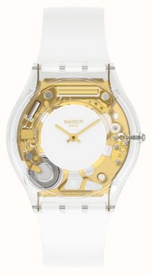 Swatch Relógio de mostrador esqueleto feminino Coeur Dorado SS08K106-S14
