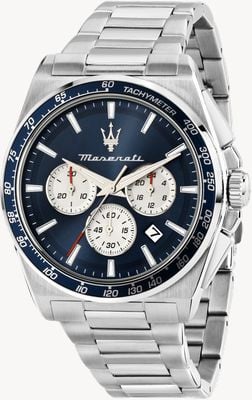 Maserati Velocità Quartz Chronograph (43mm) Blue Dial / Stainless Steel Bracelet R8873652005