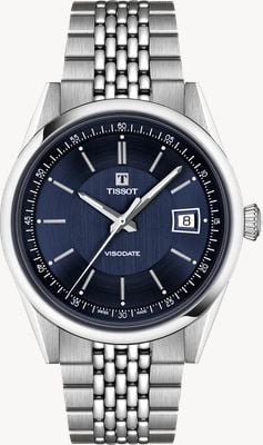 Tissot Visodate Powermatic 80 (39mm) Deep-Blue Dial / Stainless Steel Bracelet T1574071104100