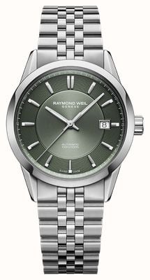 Raymond Weil Freelancer Automatic (38mm) Green Sunray Dial / Stainless Steel Bracelet 2771-ST-52051