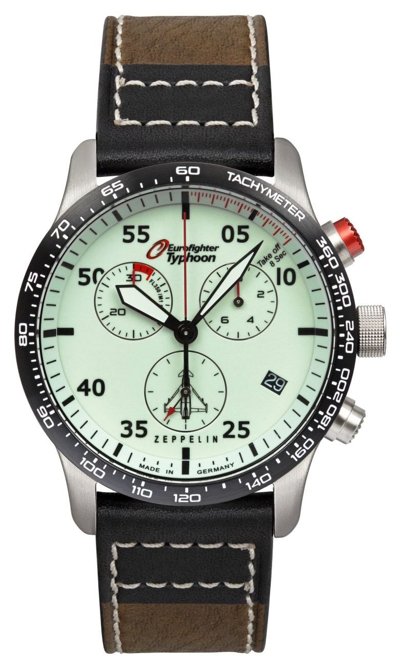 Zeppelin Chronographe Ã  quartz Eurofighter (43 mm) cadran montre