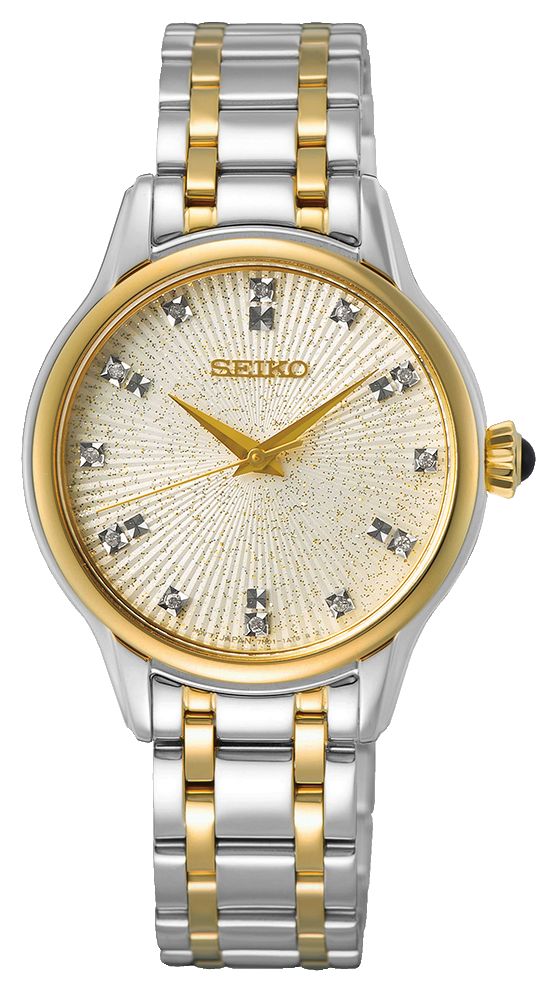 Seiko Ã  quartz classique (29,5 mm), cadran crÃ¨me montre