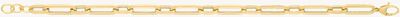 9ct Yellow Gold Hollow Paperclip Bracelet BR694