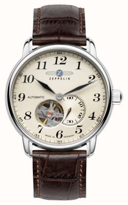 Zeppelin Series LZ127 Automatic Brown Leather Strap 7666-5