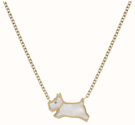 Radley Jewellery Necklace | Mother-of-Pearl Dog Pendant | Gold Tone RYJ2354