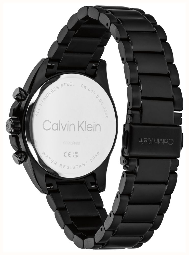 Calvin Klein Sport Luxe Quartz Chronograph (40mm) Black Dial / Black PVD Stainless Steel Bracelet 25200609 - vista alternativa 2
