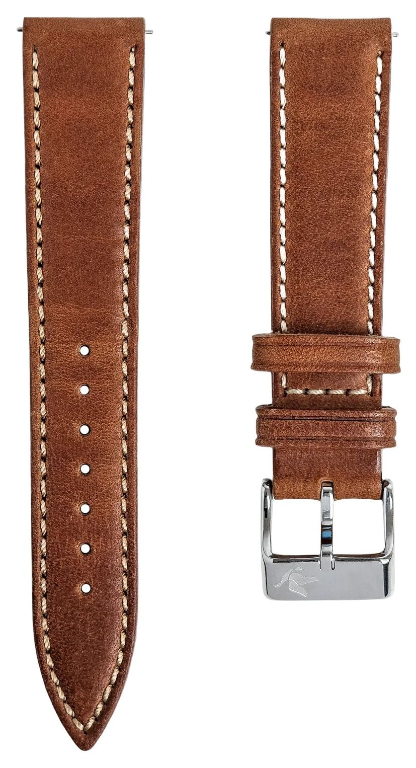 Duckworth Prestex Bracelet en cuir vÃ©ritable Horween tan montre