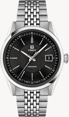 Tissot Visodate powermatic 80 (39 mm) czarna tarcza / bransoleta ze stali nierdzewnej T1574071105100