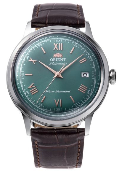 Orient Bambino Automatic 405mm Green Dial  Brown Leather Watch