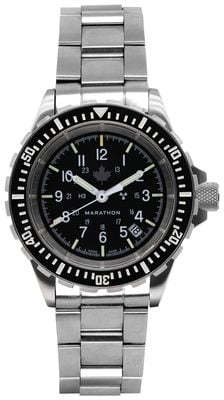 Marathon Quadrante nero automatico Gsar Large Diver in acero grigio (41 mm) / bracciale in acciaio inossidabile WW194006SS-0309