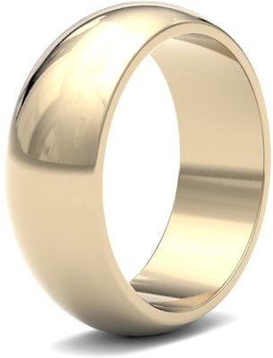 James Moore Wedding Ring  | 18ct Yellow Gold | 7mm | Medium | Size D-Shape | AG_7GMD-18Y AG_7GMD-18Y